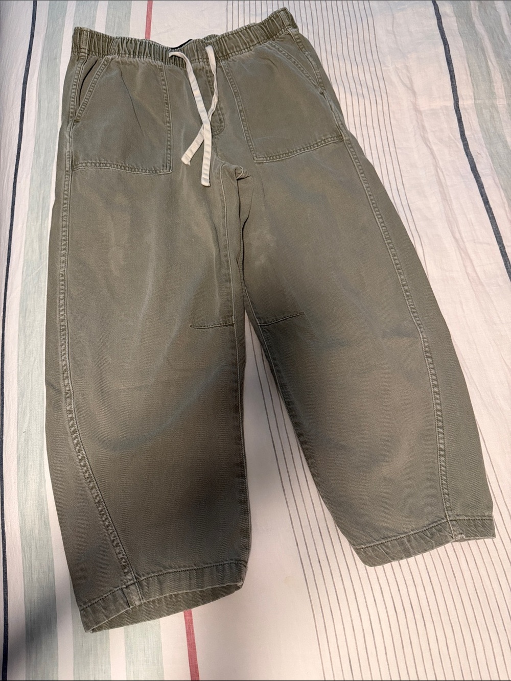 GAP sage green Pull-On barrel leg Pants